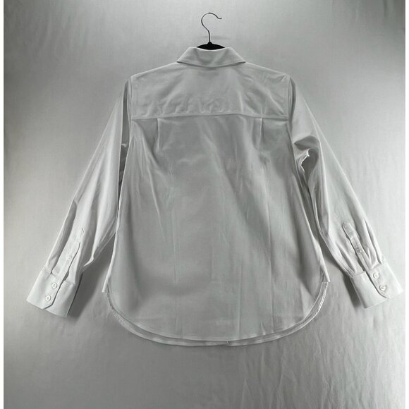 Chicos No Iron Wildflower Embroidered Shirt Womens 0 Long Sleeve Button Up White - Picture 2 of 15